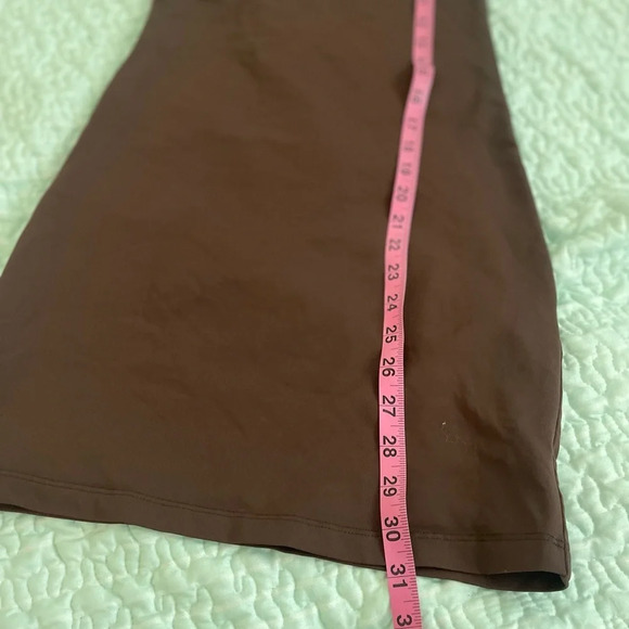 Aritzia Babaton Sculpt Knit Squareneck Mini Dress Mocha Brown - Picture 7 of 9